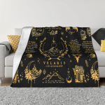 Velaris, T&auml;htede Linn Tekid &Ouml;ine Kohus Flanell Vinge Pehme Visketekk Voodikatteks Talv 200x150cm 80x60in