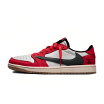 Jordan x Travis Scott Air Jordan 1 Chicago Polsterdus Libisemisvastane Madalad Vintage Korvpallijalatsid Naiste DZ4137-700(Team1946-) 35.5