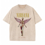Vintage Must Nirvana T-s&auml;rk In Utero Ingli Graafikuga Happepesu &Uuml;le suuruse T-s&auml;rk S