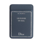 Dior Book Cover Reljeefne Muster Nahast Kaardihoidja Naiste Aksessuaarid Sinine 2BTCH203GUS-H56E Basic Set (Bag+Dust Bag)