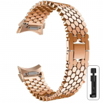 Kiiresti paigaldatav roostevabast terasest ilma vahedeta rihm Samsung Galaxy Watch 6 Classic 47mm 43mm 4 42 46mm 5 Pro 45mm 40mm 44mm Correa jaoks Watch 4 Classic 46mm roosa kuldne v&auml;rv