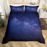 Galaktika tekikottide komplekt 3D prinditud kosmoseteemalise voodipesukomplekt Poistele Galaktika seeria Universumi muster Pol&uuml;ester tekkikate T&uuml;drukule AU Single(140x210cm)
