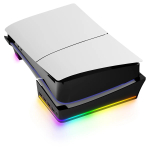 Horisontaalne alus RGB LED-valgustusega P5 Slim & P5 Pro jaoks, konsoolitooted 14 valgusrežiimi ja 4 USB-pordiga must