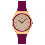 SWATCH P&uuml;hadekollektsioon Kvartsmehhanism 30 Meetrit Veekindel Unisex &Scaron;veitsi Kuldne Ketas Roostevabast Terasest Korpus Nahast S&uuml;nteetilisest Materjalist Rihm SYXG131 kuld