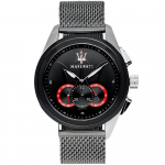 Maserati R8873612005 Traguardo Kronograaf Must sihverplaat Meeste k&auml;ekell 45mm h&otilde;be