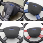 Minu hea auto Autotarvikud Rooliratta nupud Paneeli katte trimmi kleebised s&uuml;sinikkiust Ford Focus 2 MK2 2005 - blue 4pc