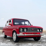 1:18 LADA 2106 Valatud metallist m&auml;nguauto mudel Heli ja valgusega Laste m&auml;nguasi Kollektsioneeritav S&uuml;nnip&auml;evakingitus punane
