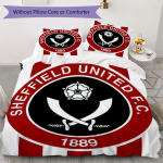 Sheffield United FC Muster Voodipesu tekikott tekikate padjap&uuml;&uuml;r Kodu kaunistus S&uuml;nnip&auml;eva kingitus (1 * tekikott + 2 * padjap&uuml;&uuml;r ilma t&auml;idiseta) 135x200cm