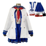 Ilus Derby Oguri Cap Cosplay komplekt s&uuml;nteetilisest kangast anime- ja m&auml;ngu&uuml;rituste jaoks L white