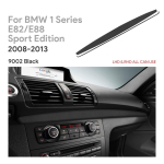 Suede armatuurlaua kaunistusriba BMW E82 E88 2008-2013 reisija poolele Orange must