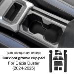 Nahast libisemiskindel ukse liistude viimistlus Dacia Duster 3 2024 2025 SUV-ile - Siseviimistlus Black must