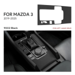 Mazda 3 Axela BP 2019 2020 2021 2022 2023 2024 2025 jaoks &Uuml;lemine seemisnahast viimistluskleebis Auto automaatk&auml;igukasti paneel spordinupuga bkrna66 black