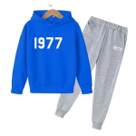 Moodne vabaaja 1977 poiste ja t&uuml;drukute 2-osaline komplekt Treening&uuml;likond Laste kapuutsiga spordikost&uuml;&uuml;m Laste kapuutsiga dressipluus Topp+P&uuml;ksid Streetwear 120 gray