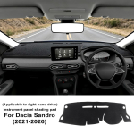 Dacia Sandero 2021 2022 2023 2024 2025 2026 jaoks Auto armatuurlaua kate Matt V&auml;ltige valgustuspadja Dacia Sandero Stepway Extreme Tarvik Regular Style RHD