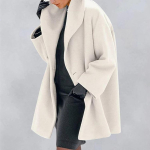 Naiste Soe Talvine Villane Mantel Pikk Slim Trench Jakk Naiste &Uuml;ler&otilde;ivas XXXXXL white