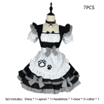 Armas ja Klassikaline Neiu Kost&uuml;&uuml;mi Komplekt Cosplayks T&auml;iuslik Anime ja M&auml;ngude jaoks 2XL must