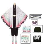 Anime Kochou Shinobu Cosplay Kost&uuml;&uuml;m Kochou &Uuml;likonnad Parukad Juuksed Halloweeni jaoks Lastele T&auml;iskasvanutele Cos M&auml;ngu Kids 110cm white