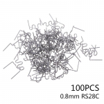 100 tk/komplekt Eell&otilde;igatud 0,8 mm lainelised lamedad kuumad klambrid plastist klammerdaja paranduskeevitajale