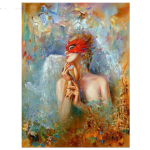 Teemantmaal Fantaasiamask Naine Tikand &Uuml;mmargune Teemant Ilu T&uuml;drukute Ristpistes Rhinestone 20X30CM