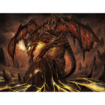 T&auml;isringi puur Teemanttikandid Lava Fire Dragon 5D DIY Teemantmaal Ristpistes Rhinestone 20X30CM