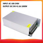 AC 100-240V kuni DC 24V 41,6A 1000W pingetrafo reguleeritud l&uuml;litus DC 24V 41.6A 1000W