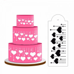 Koogi pihustusmuster printimisvormi pulbers&otilde;el DIY k&uuml;psetust&ouml;&ouml;riistad pits koogivorm West point kaunistus insects valge