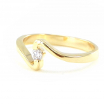 Bague Plaqu&eacute; Or 'C&acirc;lin' Blanc 60 valge