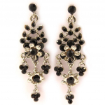 Les Tr&eacute;sors De Lily [E5873] - Boucles Cr&eacute;ateur 'Diva' noir/ Noir must