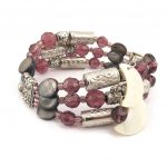 Les Tr&eacute;sors De Lily [J7767] - Bracelet Cr&eacute;ateur 'Scarlett' violet lilla