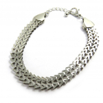 Les Tr&eacute;sors De Lily [M1947] - Bracelet 'Chor&eacute;graphie' argent&eacute; h&otilde;be