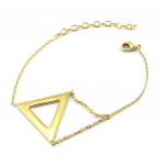 Les Tr&eacute;sors De Lily [P2420] - Bracelet Plaqu&eacute; or 'Triangle' dor&eacute; kuld