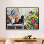 Teemantmaaling Cat Garden DIY 5D teemanttikandid 20X30CM