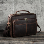 KONTAKT Crazy Horse Nahast meeste k&auml;ekott Vintage Man Crossbody kott k&auml;ekotid Suure mahutavusega meeste &otilde;lakotid kandekotid kohv