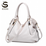 SCIONE Fashion naiste kott Diagonal &otilde;lakott 36cm*15cm*43cm valge