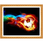 5D DIY Teemantmaali Jalgpalli Ristpistekomplektid T&auml;ispuurimise &uuml;mmargused teemanttikandid Jalgpallikaunistus 20X30CM