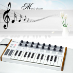 Worlde Ultra-Portable Mini Professional 25-klahviga USB MIDI trummipadi ja klaviatuurikontroller