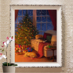 Teemantmaaling J&otilde;ulud t&auml;isruudu teemanttikandid J&otilde;uluvana Rinestone Mosaiic Cartoon K&auml;sit&ouml;&ouml;komplekt Full Round 20X30CM