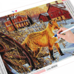 Teemanttikandid Mosaiik Fox Full Square Uus Saabumine 5D Teemantmaali Loomade Ristpistes Komplekt K&auml;sit&ouml;&ouml;kingitus Full Round 20X30CM