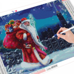 T&auml;isruudukujuline &uuml;mmargune teemanttikandid J&otilde;uluvana Teemantmaaling Mosaiik Multifilm J&otilde;ulukingitus K&auml;sit&ouml;&ouml;komplekt Full Round (20X30CM)