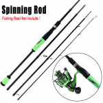 Spinninguheitmise &otilde;ngeritvad kaasaskantavad kerged k&otilde;rge s&uuml;sinikusisaldusega 4 tk toorikud mageveep&uuml;&uuml;giks reisimiseks 2.4M Spinning Rod