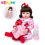KEIUMI t&auml;issilikoonist vin&uuml;&uuml;list Reborn Baby Dolls veekindel nukk beebim&auml;nguasi lastele s&uuml;nnip&auml;evaks kingitused m&auml;ngukaaslane 19 inch pruun