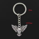 Moodne 30 mm v&otilde;tmehoidja metallist v&otilde;tmehoidja v&otilde;tmehoidja ehted antiikkattega k&auml;rbse pealuu nahkhiir 34x25 mm ripats h&otilde;be