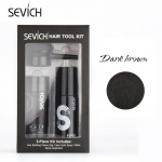 Hair Fibers Perfecting 3-in-1 komplekt, 25 g juukseid taastavate kiududega, pihusti aplikaatori pumba otsik, juuksekiudude kujundamissprei 3PCS/BOX tumepruun v&auml;rv