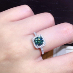 BELLA BOX luksuslik 925 h&otilde;bedane naiste s&otilde;rmus 8 mm ruudukujulise loomingulise tsirkooniga, kingitused pulmadeks naistele Resizable oranž