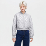 ZIAI Zipper Up tepitud bikeri talvemantel XS helehall v&auml;rv