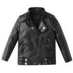 Lasteriided T&uuml;drukute ja poiste nahkjakk Kevads&uuml;gisene krae Pujope 90 must