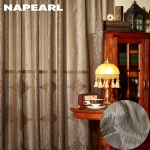 1 TK NAPEARL Prantsuse kullatud t&uuml;llkardin Unen&auml;oline k&otilde;rgekvaliteediline kardin Kerge luksus elutoa l&otilde;ng Magamistoa r&otilde;du l&auml;bipaistev kardin W300cm x L250cm pruun