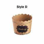 50-osaline Kraft Cupi k&uuml;psetustassi komplekt Cupcake Cup Wrap Mini magustoidu koogi&uuml;mbrise k&uuml;psetustassi komplekt