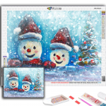 5D DIY Teemantmaal Ristpistega j&otilde;ulupuu J&otilde;uluvana Lumemees Teemanttikandid Mosaiik Seinakunst Kodukaunistus Full Round 20X30CM