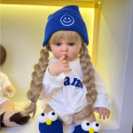 Pehme silikoonist Reborn Doll 60 cm M&auml;nguasi, blondid juuksed t&uuml;drukule Elutruu vin&uuml;&uuml;lprintsessi beebi riidest kehaga Bebe s&uuml;nnip&auml;evakingitus